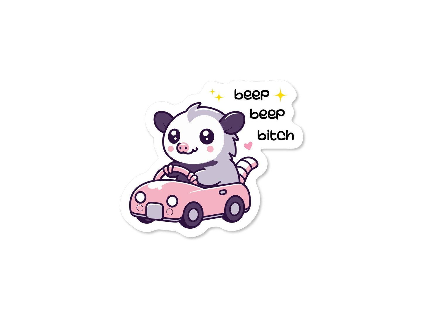 Beep Beep Possum 3" Funny Sticker