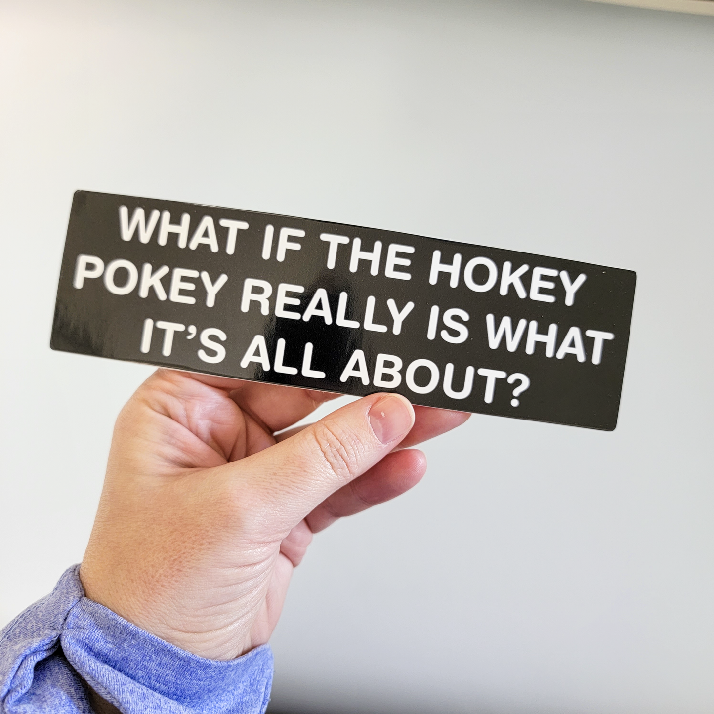 What If the Hokey Pokey Really Is What It’s All About? 7" Funny Bumper Sticker