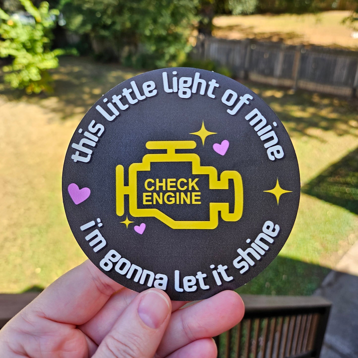 This Little Light of Mine 4" Round Funny Sticker