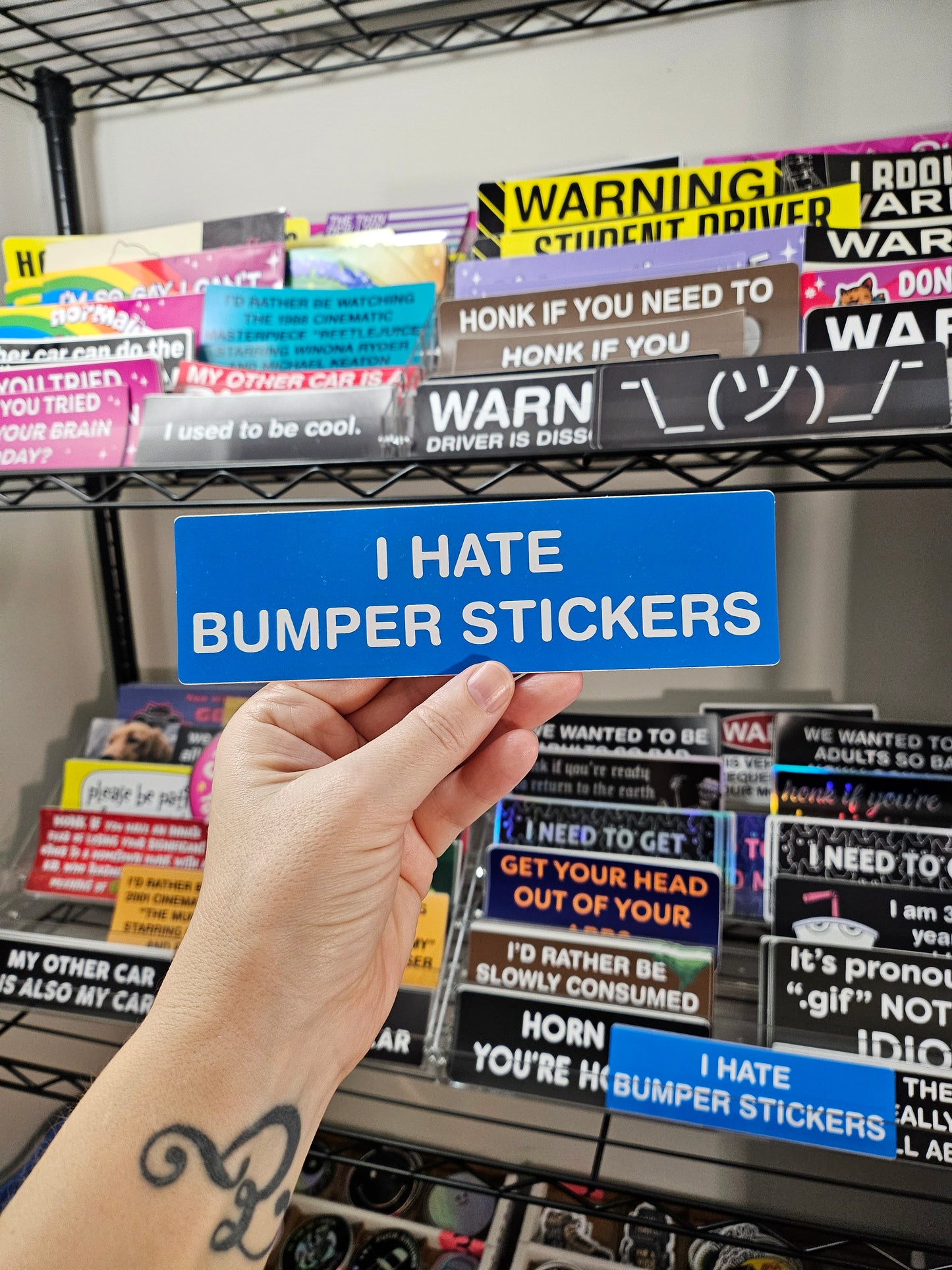 I Hate Bumper Stickers 7" Funny Bumper Sticker