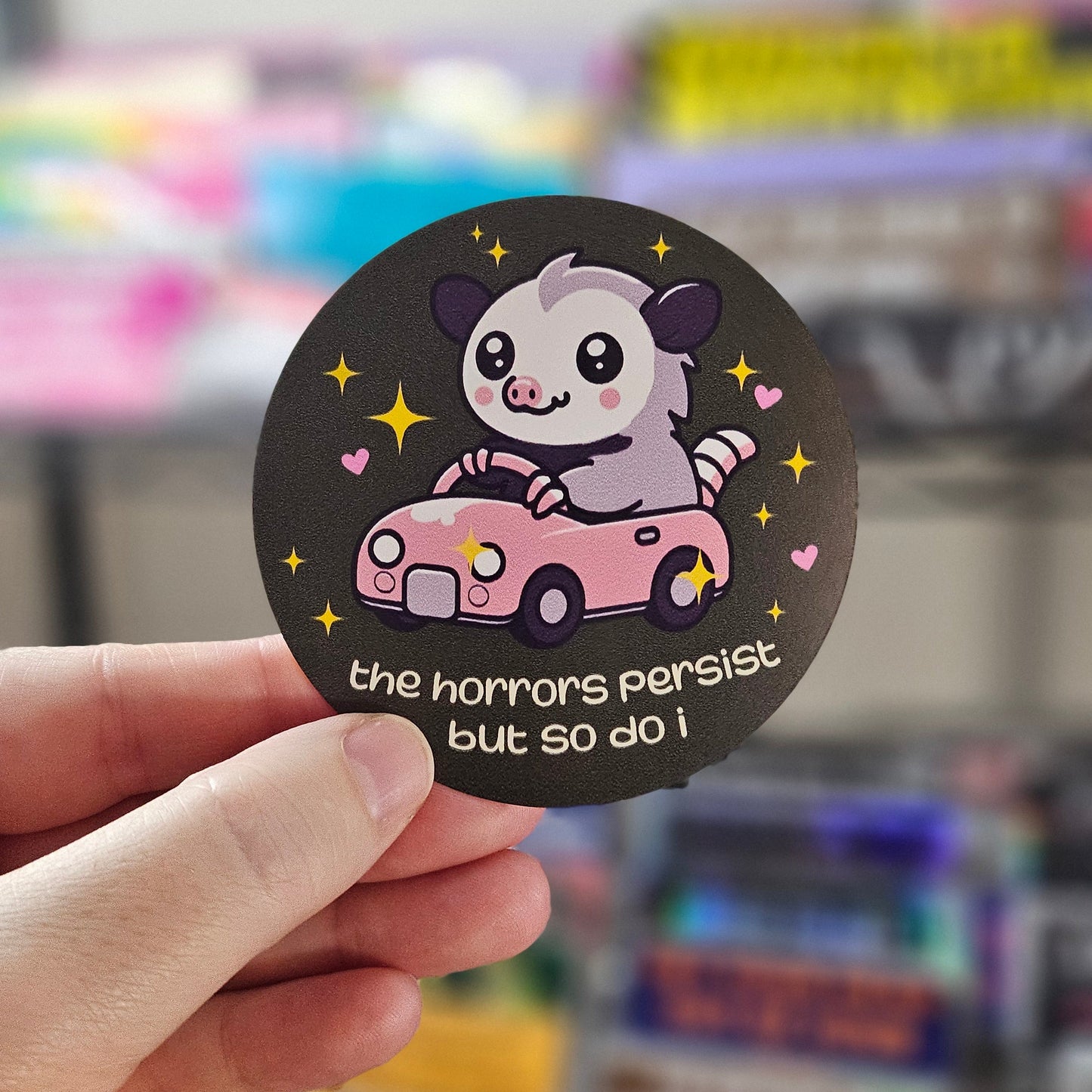 The Horrors Persist 3" Funny Sticker