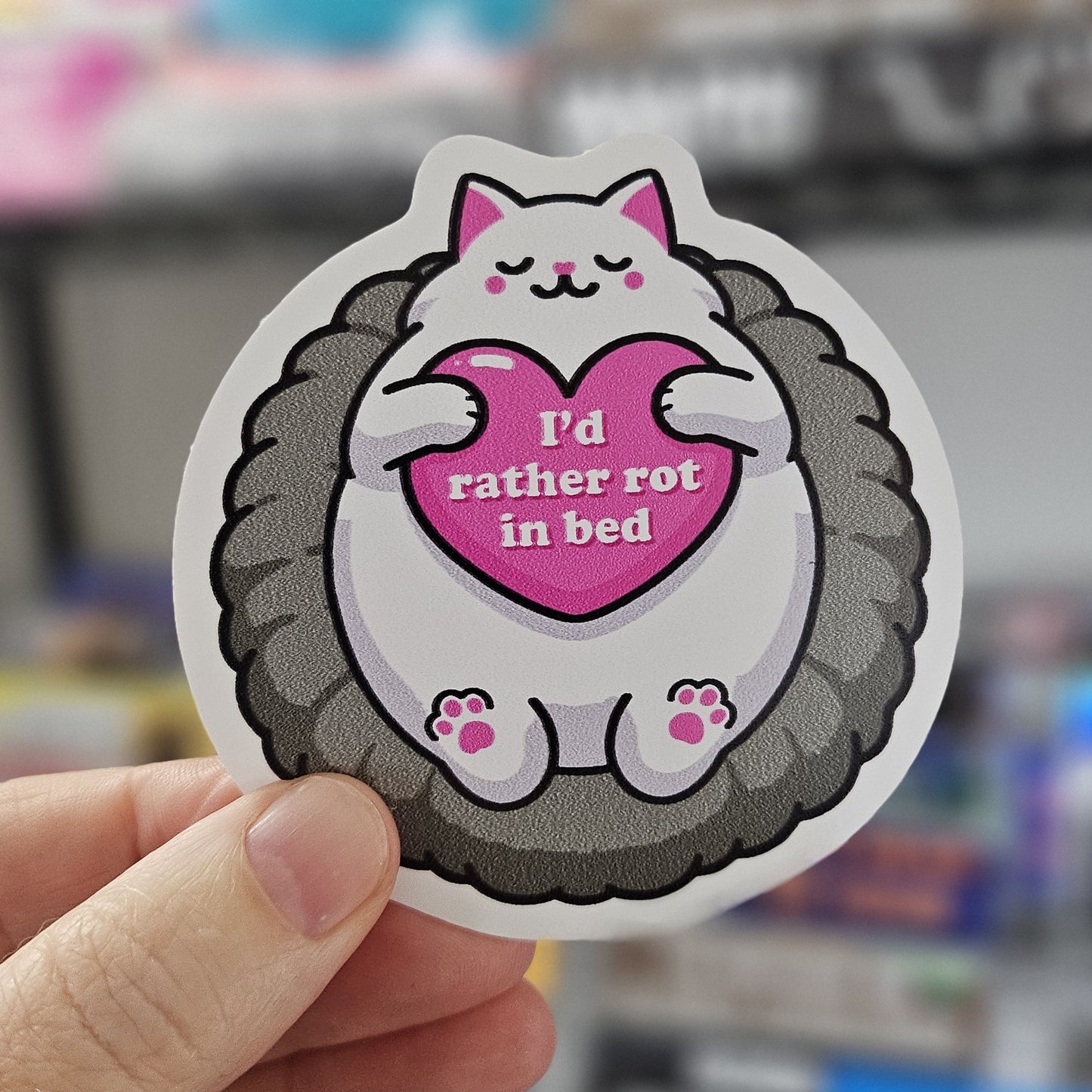 Let Me Rot Cat 3" Funny Sticker