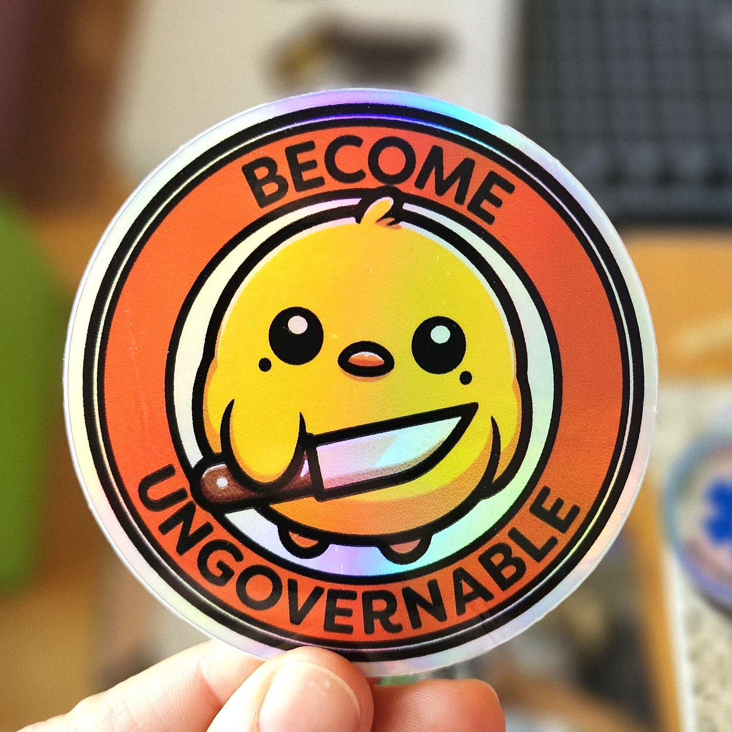 Become Ungovernable 3" Funny Sticker