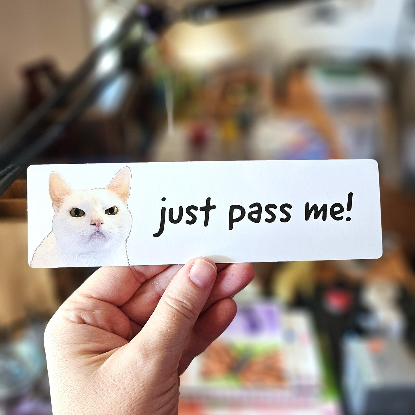 Just Pass Me 7" Funny Bumper Sticker