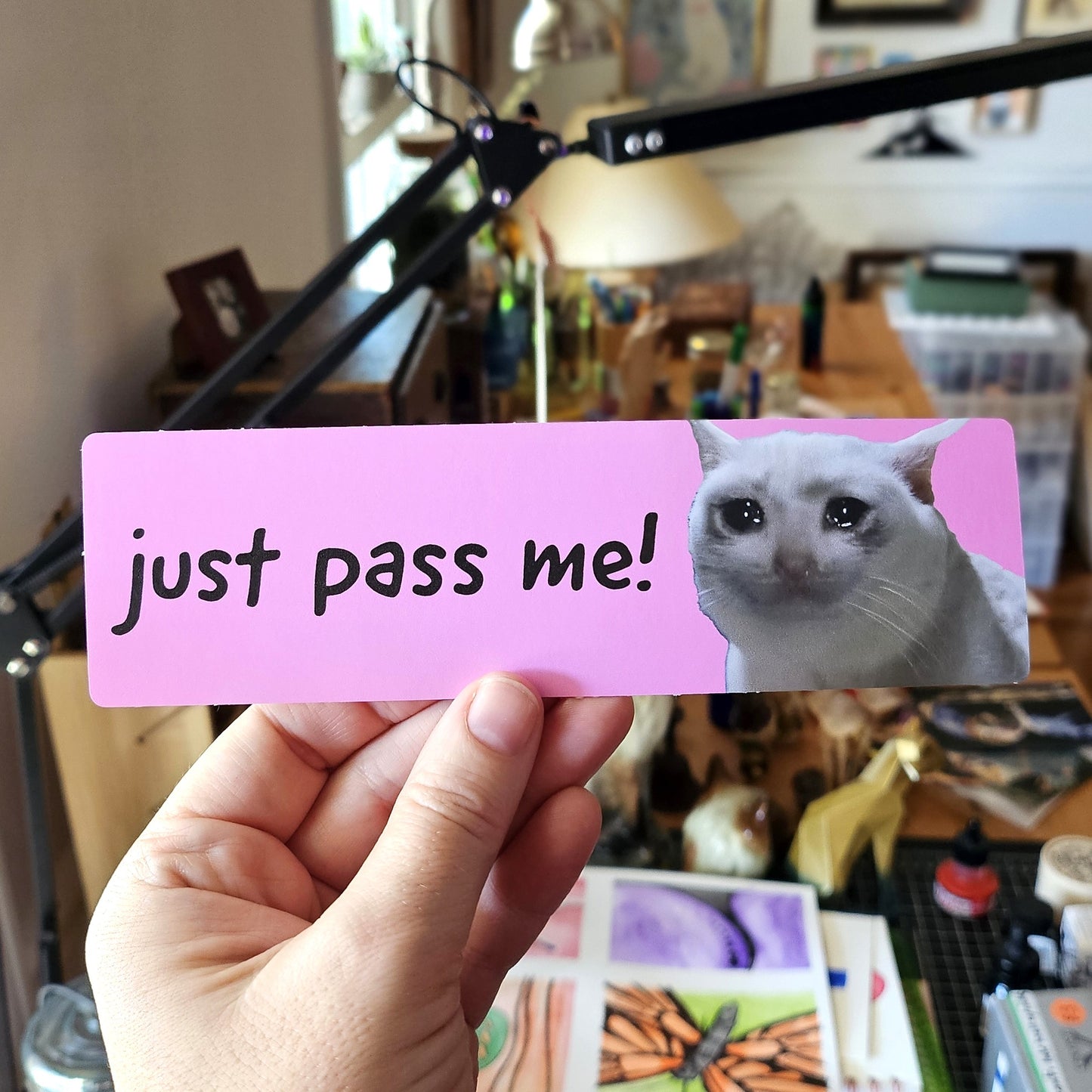 Just Pass Me 7" Funny Bumper Sticker