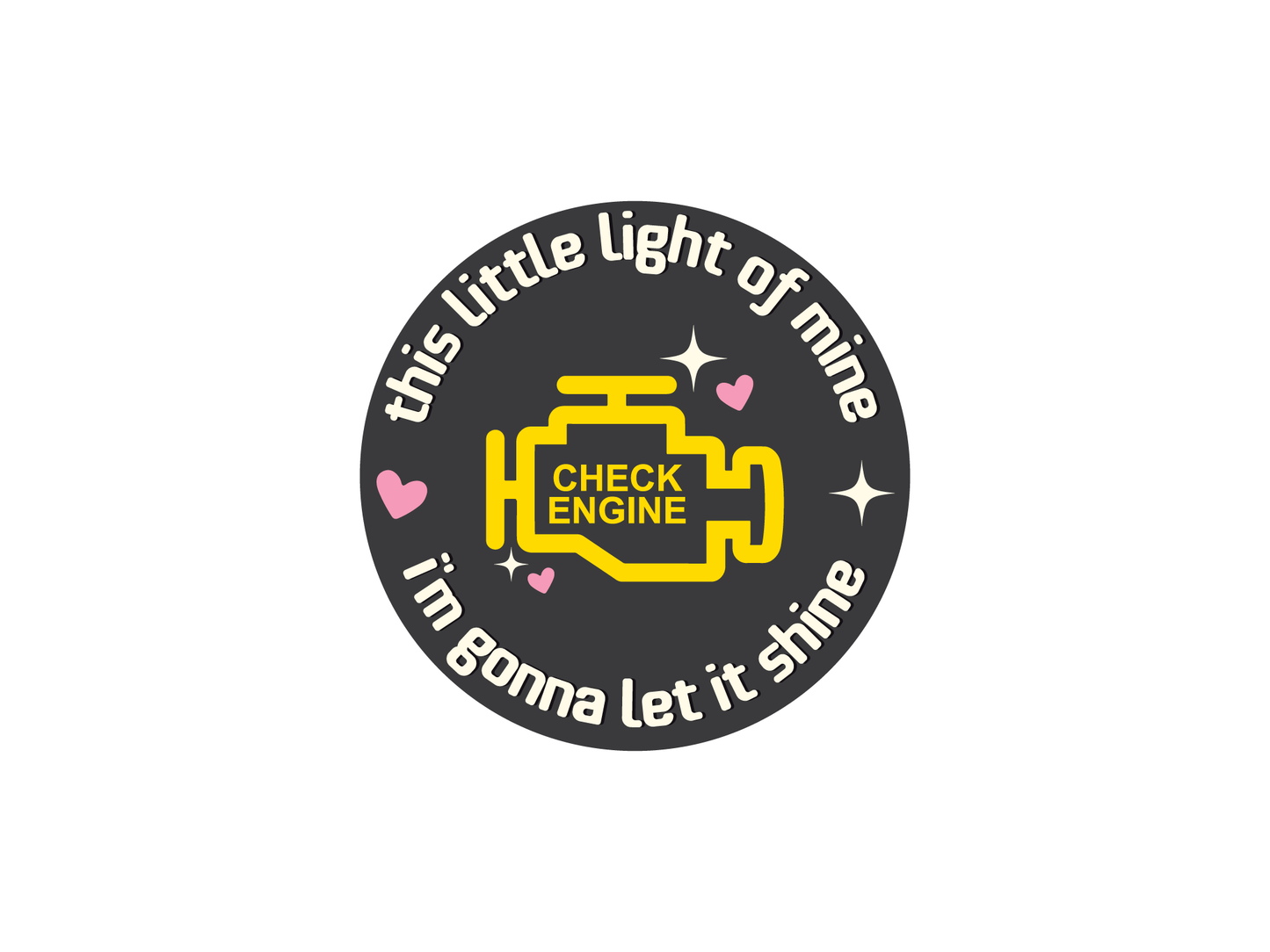 This Little Light of Mine 4" Round Funny Sticker