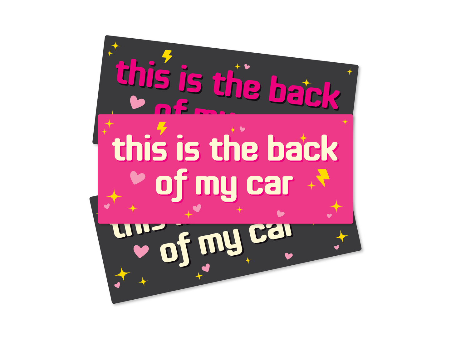 This is the Back of My Car Sparkle 7" Funny Bumper Sticker