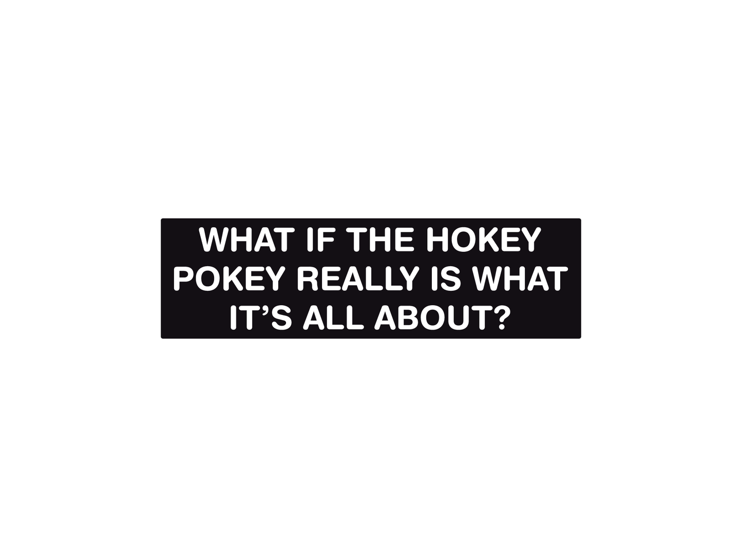 What If the Hokey Pokey Really Is What It’s All About? 7" Funny Bumper Sticker