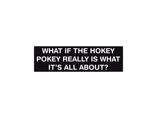 What If the Hokey Pokey Really Is What It’s All About? 7" Funny Bumper Sticker