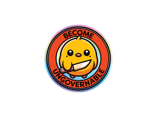 Become Ungovernable 3" Funny Sticker