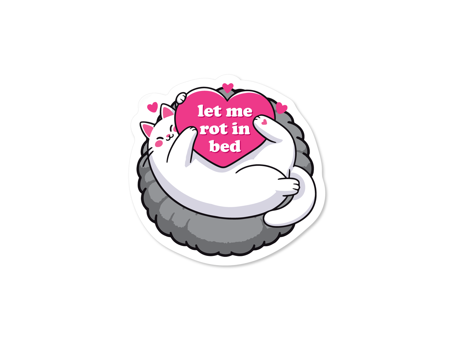 Let Me Rot Cat 3" Funny Sticker