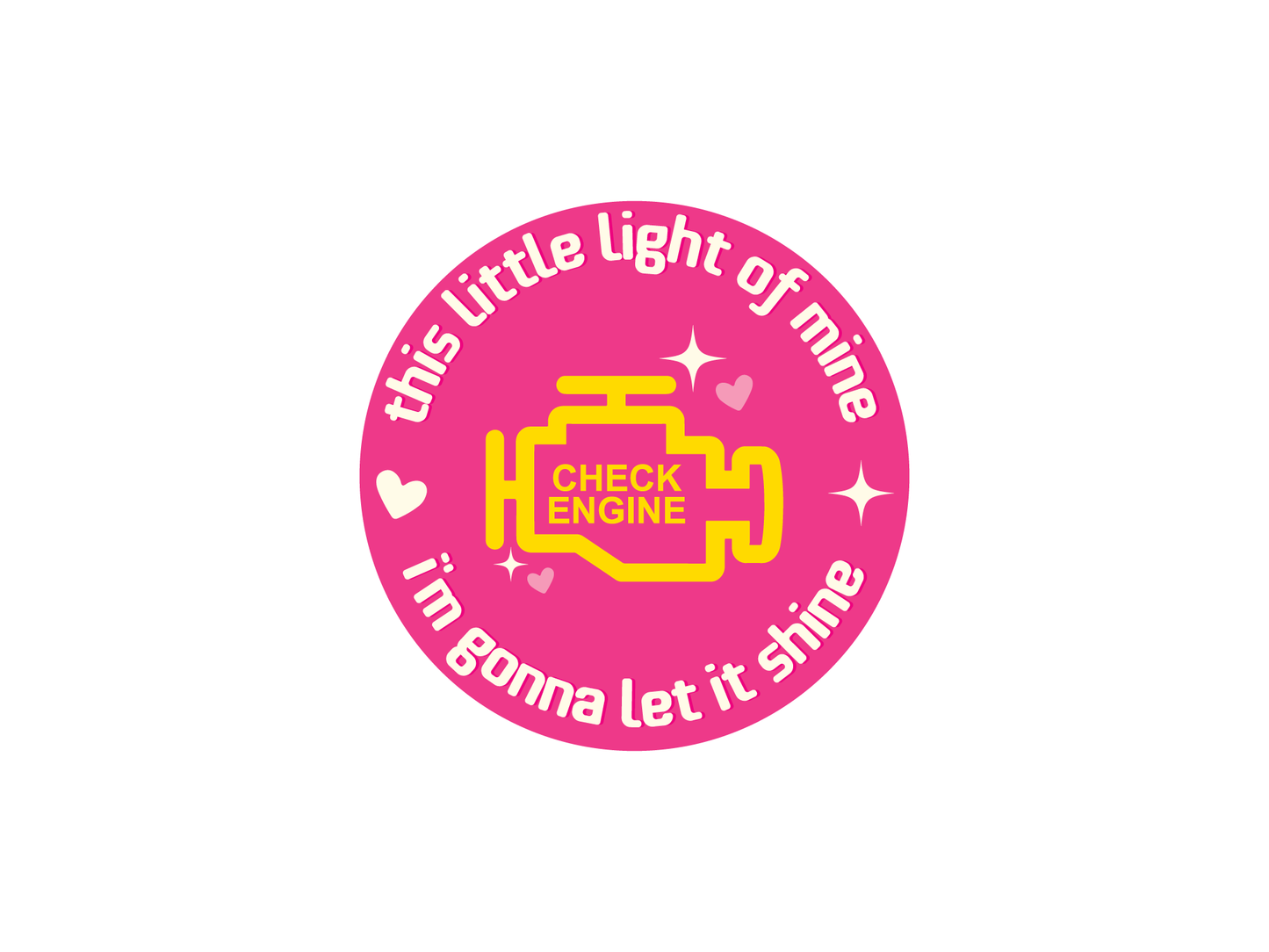 This Little Light of Mine 4" Round Funny Sticker