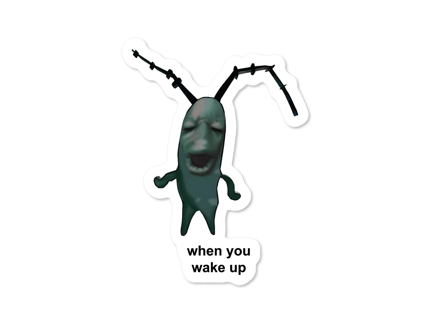 Cursed Plankton 3" Funny Sticker