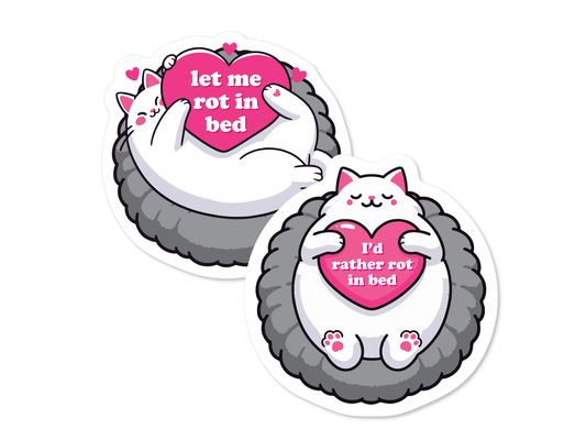 Let Me Rot Cat 3" Funny Sticker