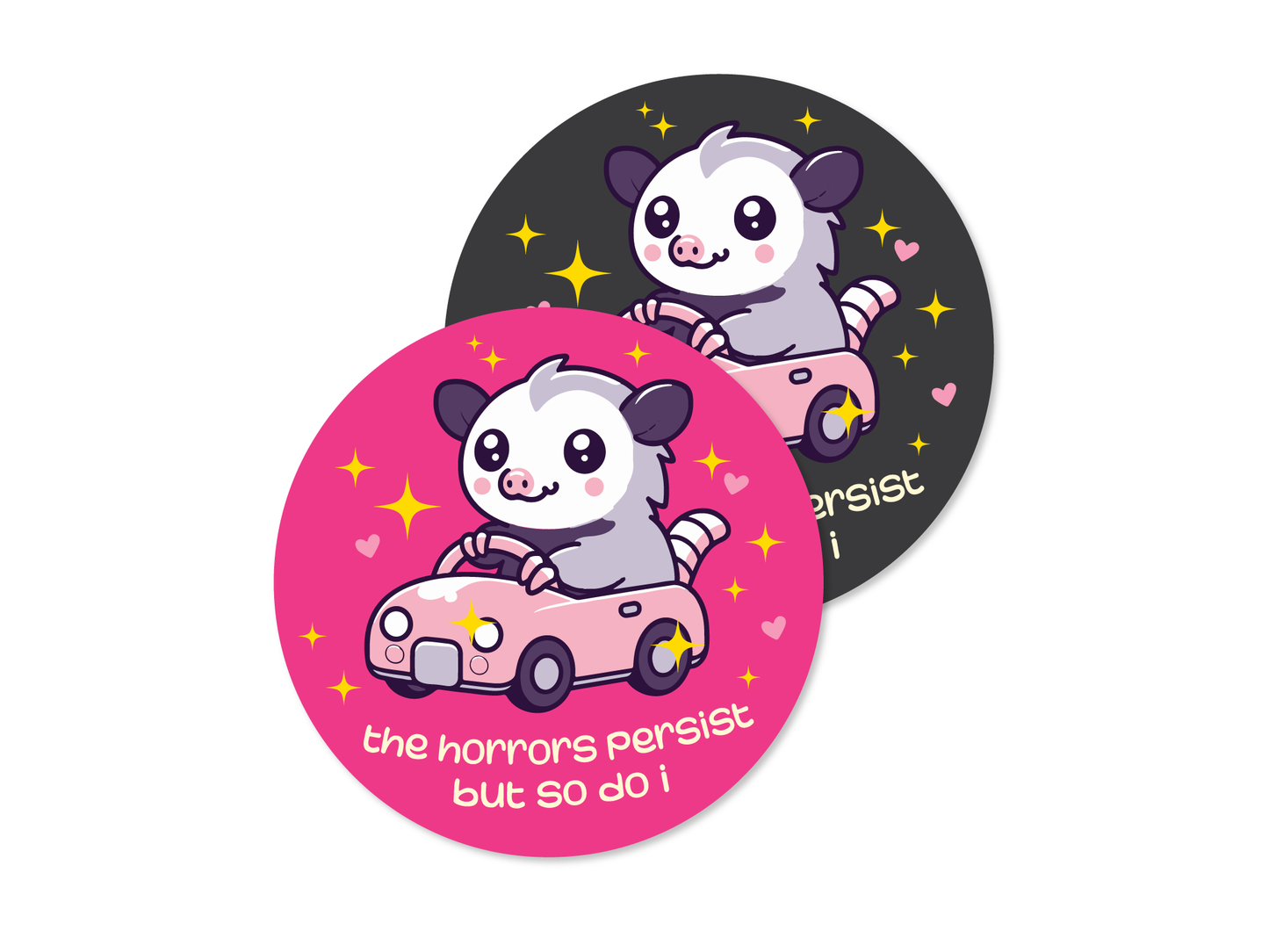 The Horrors Persist 3" Funny Sticker