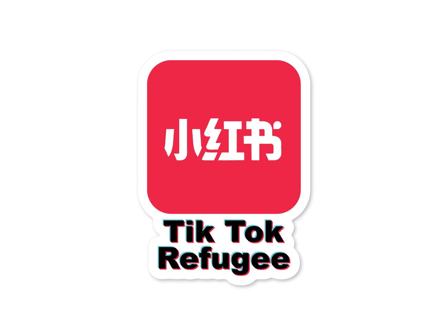 Rednote Tiktok 3" Funny Sticker