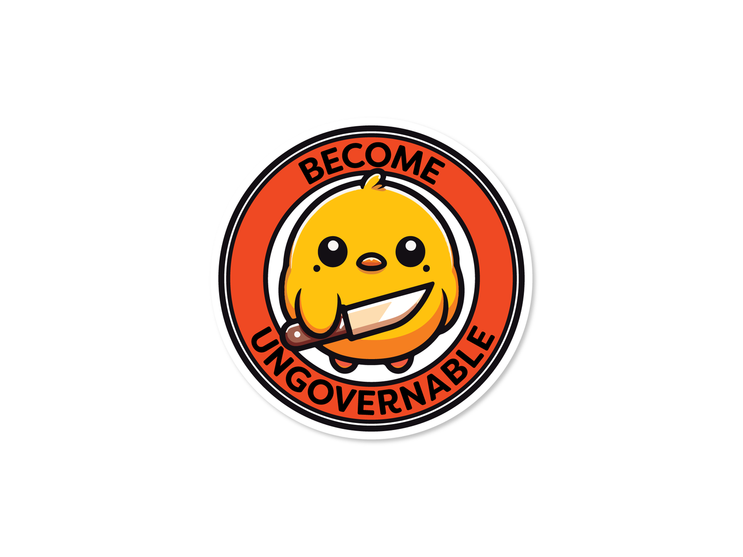 Become Ungovernable 3" Funny Sticker